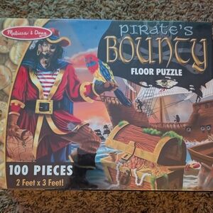 Melissa & Doug Pirate Treasure Puzzle - Red, Blue, Gold